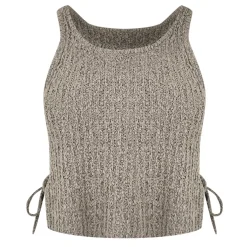 Jack Wills Cropped Scoop Neck Slim Fit Tank in Brown