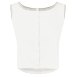 Jack Wills Cropped Scoop Neck Regular Fit Tank in White