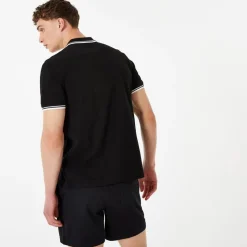 Jack Wills Edgeware Tipped Polo in Black