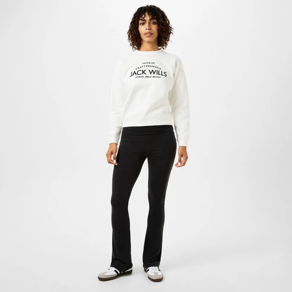 Jack Wills Flare Leggings in Black