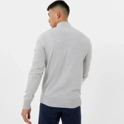 Jack Wills Funnel Neck Half Zip Jumper in Grey