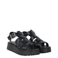 Jack Wills Gladiator Flatform Sandals in Black