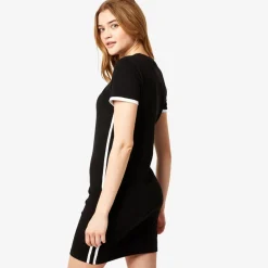 Jack Wills Goodrington Side Stripe Ringer Mini Dress in Black