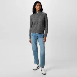 Jack Wills High Neck Regular Fit Long Sleeve Sweater in Grey