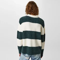 Jack Wills Knit Rugby Jumper in Green