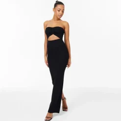 Jack Wills Knitted Bandeau Dress in Black