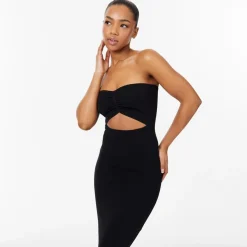 Jack Wills Knitted Bandeau Dress in Black
