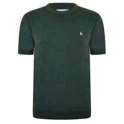 Jack Wills Knitted Crew Neck Regular Fit T-Shirt in Green