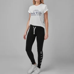 Jack Wills Lingham Wills Logo Joggers in Black