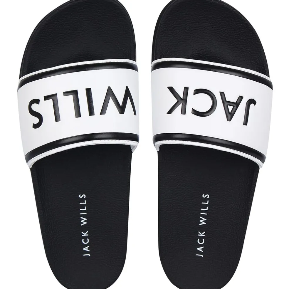 Jack Wills Logo Sliders in Black