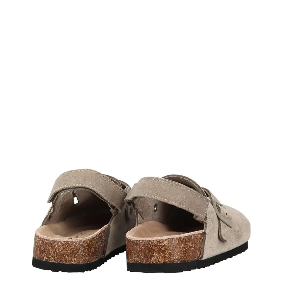 Jack Wills Mule Slides Flatform Sandals in Beige