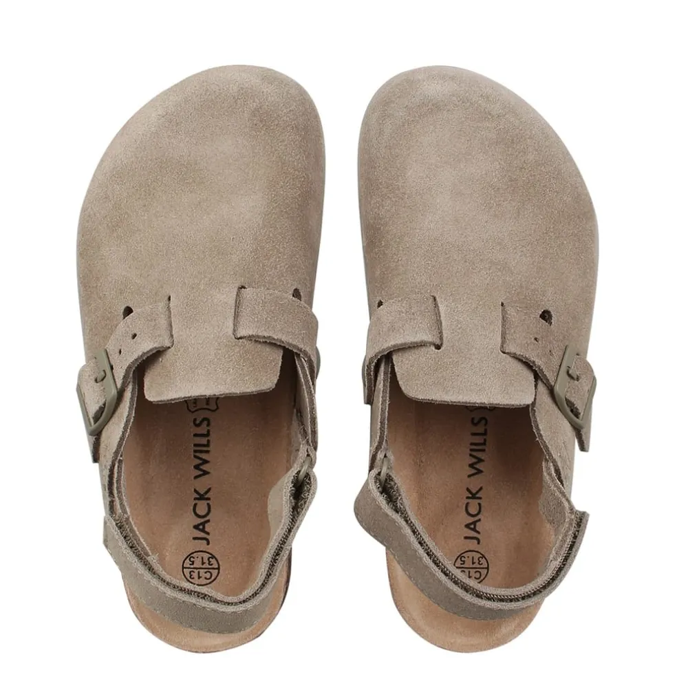 Jack Wills Mule Slides Flatform Sandals in Beige