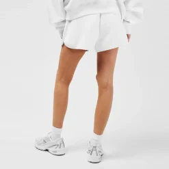 Jack Wills Ottoman Rib Sweat Shorts in White