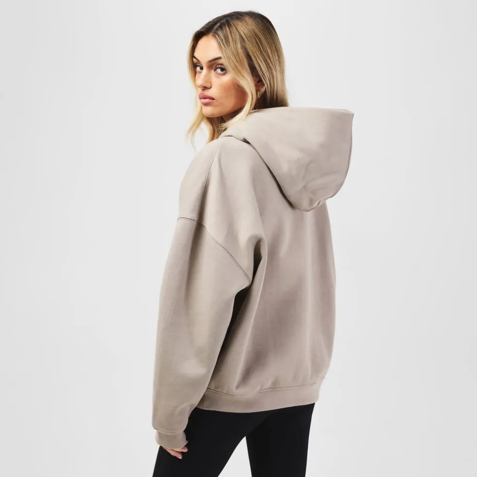 Jack Wills Oversize Fit Hooded Sweatshirt in Brown