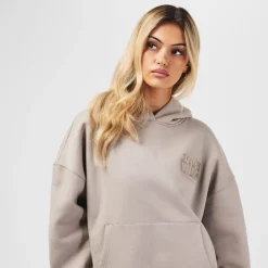 Jack Wills Oversize Fit Hooded Sweatshirt in Brown