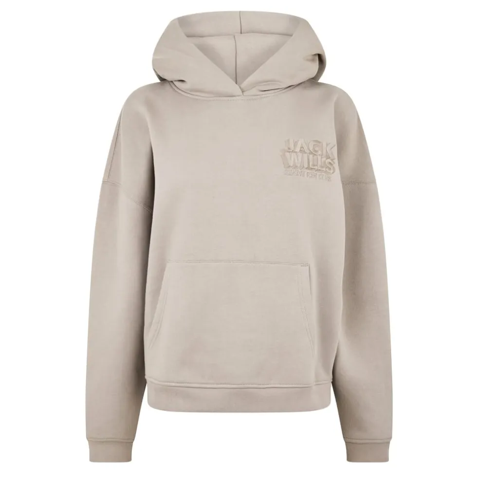 Jack Wills Oversize Fit Hooded Sweatshirt in Brown