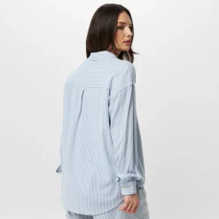 Jack Wills Oversized Linen Shirt in Blue