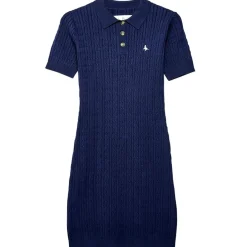 Jack Wills Polo Cable Knitted Mini Dress in Blue