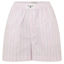 Jack Wills Poplin Vertical Stripe Chino Shorts in Pink