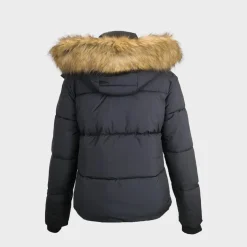 Jack Wills Riley Puffer Jacket in Black