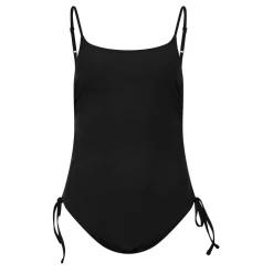 Jack Wills Ruched Swimsuit in Black