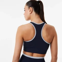 Jack Wills Seamless Racer Sports Bra in Blue