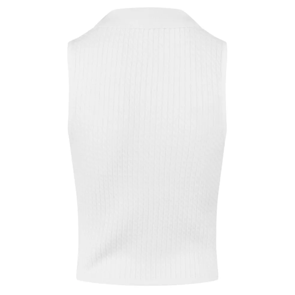 Jack Wills Slim Fit Sleeveless Shirt in White