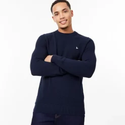 Jack Wills Stitch Crew Neck Jumper in Blue