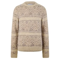 Jack Wills Tonal Jacquard Crew Sweater in Beige
