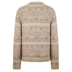 Jack Wills Tonal Jacquard Crew Sweater in Beige