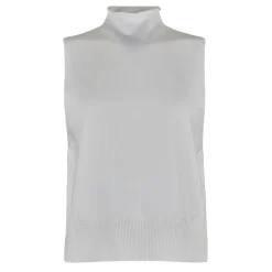 Jack Wills Turtleneck Regular Fit Knit Tank in White