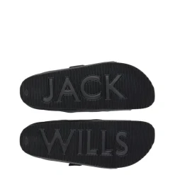 Jack Wills Womens Two Strap Sandals in Black