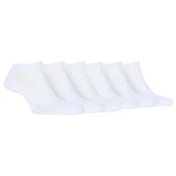 Jeep 6 Pack Trainer Socks Ladies in White