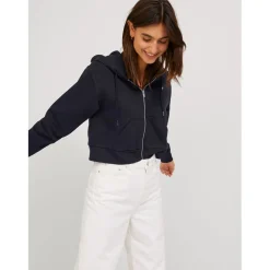 JJXX Abbie Ls Z Hoody in Black