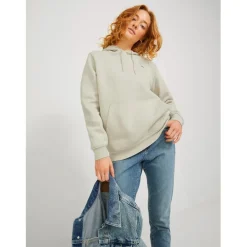 JJXX Hooded Long Sleeve Sweatshirt in Cream