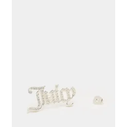 Juicy Couture Womens Crystal Alice Stud Earrings in Silver