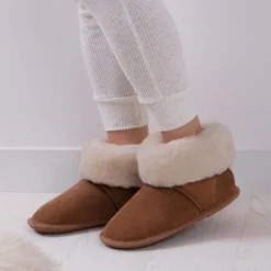 Just Sheepskin Slipper Boot in Brown
