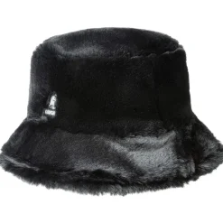 Kangol Faux Fur Bucket Hat in Black