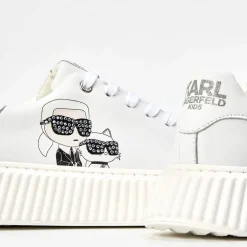 Karl Lagerfeld Artwork Graphic Print Low Top Sneakers in White