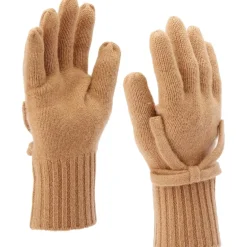 Kate Spade Bow Knit Glove in Brown