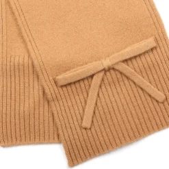 Kate Spade Bow Knit Scarf in Brown