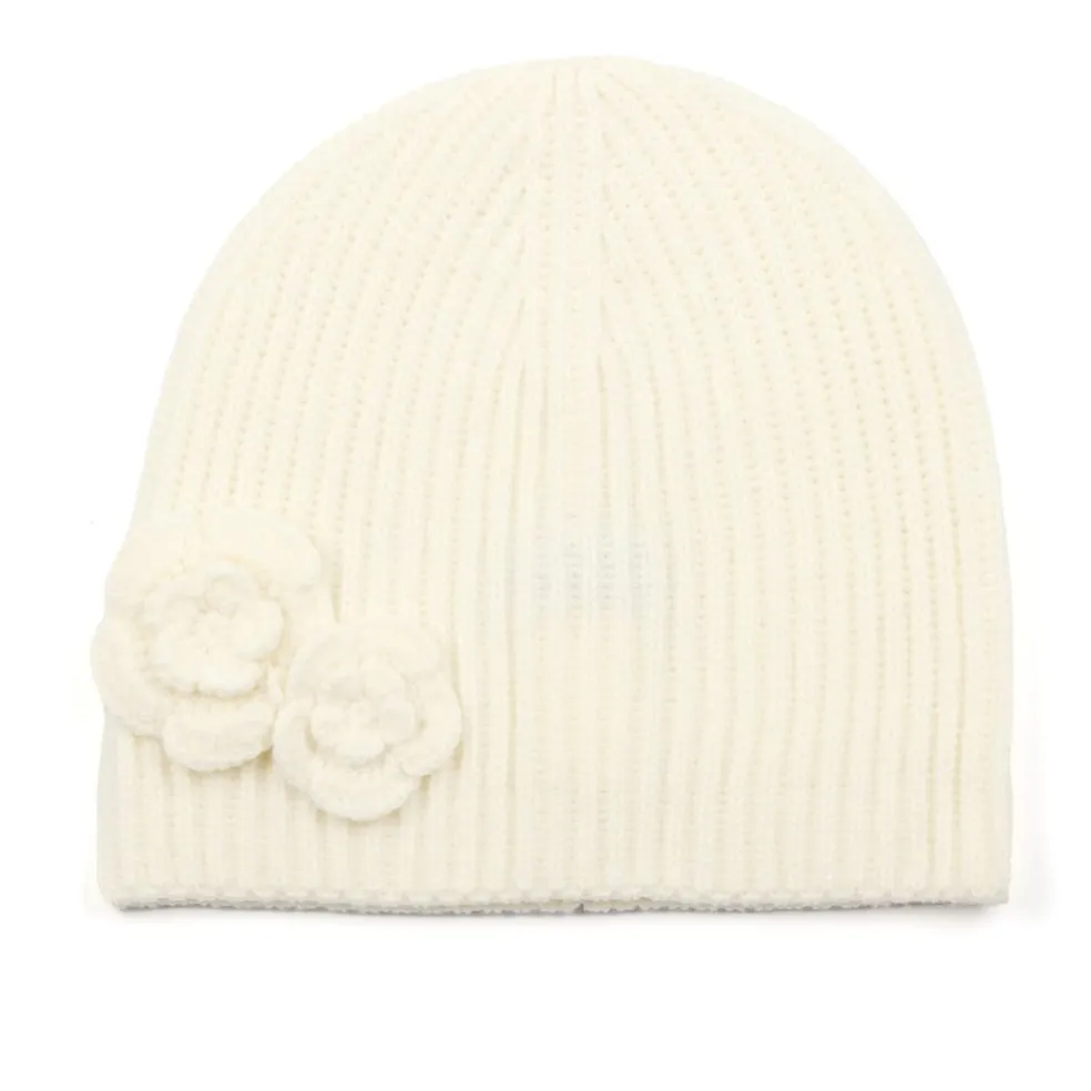 Kate Spade Pop Flwr Beanie in Cream