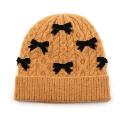 Kate Spade Vlvt Bow Bnie in Brown