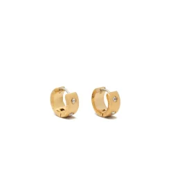 Kate Spade Zirconia Chunky Huggie Hoop Earrings in Gold