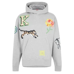 Kenzo Pixel Oversized Hoodie in Grey