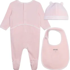 Kenzo Velvet All In One Set Babies in Pink