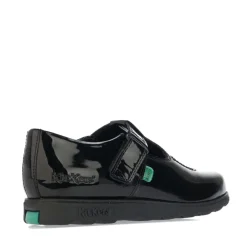 Kickers Children Girls Fragma T-Bar Patent Shoes in Black