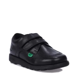Kickers Infant Boys Fragma Lo Strap Leather Shoes in Black