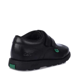 Kickers Infant Boys Fragma Lo Strap Leather Shoes in Black