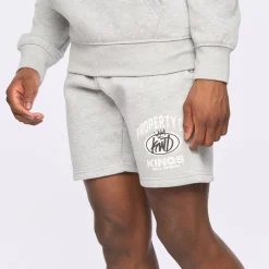 Kings Will Dream Prop Jog Shorts in Grey Marl